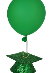 Silver Glitter Graduation Cap Balloon Weight