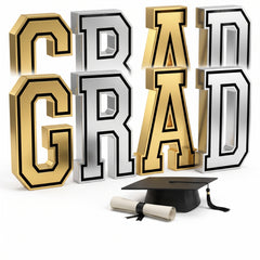 Oversized Graduation "GRAD" Centerpiece Decoration
