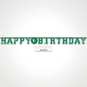Jumbo Customizable Soccer Birthday Banner with Numbers