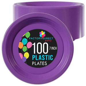 Little Gym - 7 In. Purple Plastic Plates | 100 Count