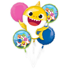 Baby Shark Foil Balloon Bouquet - 5 Piece Set