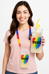 Pride Heart Drink Pouch Lanyard