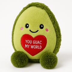 "You Guac My World" Avocado Valentine Plush Toy