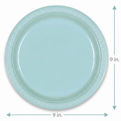 Robin's Egg Blue 9" Round Plastic Plates