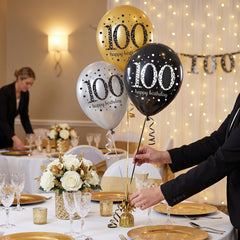Sparkling Celebration 100th Birthday Latex Balloons