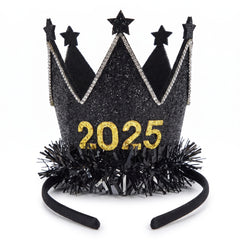 Sparkling 2025 New Year's Eve Crown Headband