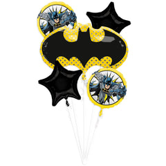 Dynamic Batman Foil Balloon Bouquet - 5 Piece Set