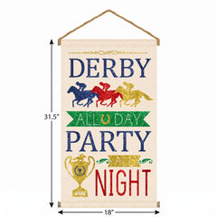 Derby Day Canvas Hanging Sign