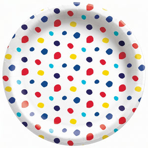 Colorful Polka Dot 6.75" Round Paper Plates