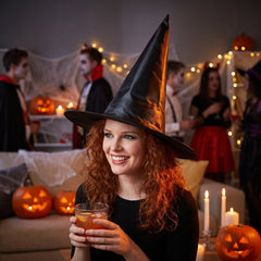 Classic Witch Hat - Black, One Size Halloween Costume Accessory