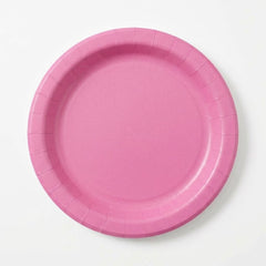 Bright Pink 6.75" Round Paper Plates