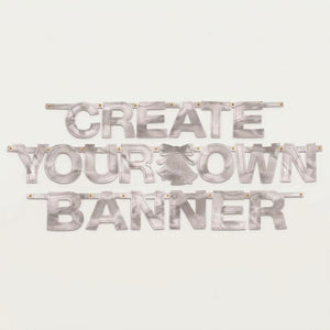 Silver Foil DIY Customizable Banner Kit for Weddings