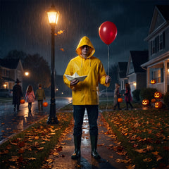Adult Georgie Raincoat Costume Set from IT Movie - Adult One Size
