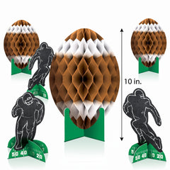 Football Honeycomb Centerpiece Kit - 7-Piece Set