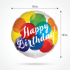Colorful Birthday Celebration Foil Balloon - 18 Inch