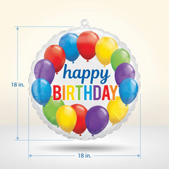 Vibrant Rainbow Foil Birthday Balloon