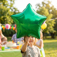 Festive Green Star Foil Balloon - 18 Inch