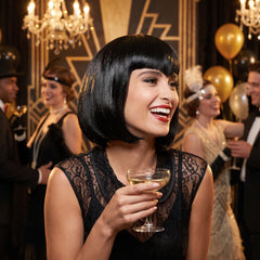Sultry Black Bob Wig - Halloween Costume Accessory