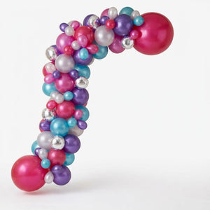 Jewel Tone Balloon Garland Arch Kit - Pink, Purple, Silver & Blue