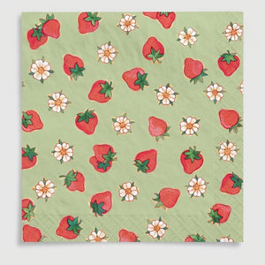 Strawberry Shortcake Birthday Luncheon Napkins - 6.5 In. x 6.5 In.