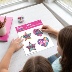 Barbie Dream Together 3D Temporary Tattoos (4-Pack) - Perfect for Kids' Birthday Parties