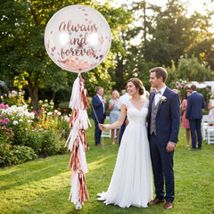 "Always & Forever" Giant Wedding Balloon with Elegant Tail