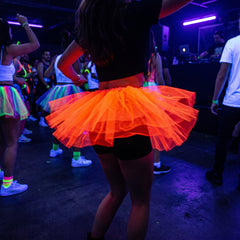 Vibrant Orange Tulle Tutu Skirt – Glows Under Black Light