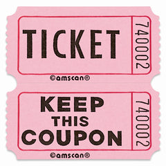 Pink Double Roll Raffle Tickets - 2000 Pack