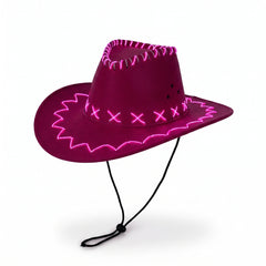 Pink Light-Up Cowboy Hat for Halloween