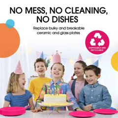 Little Gym - 9 In. Cerise Plastic Plates | 100 Count