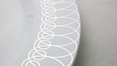 9 In. Silver Ovals Design Plates | 10 Count