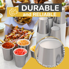 9 Oz. Metallic Silver Paper Cups | Case of 1000