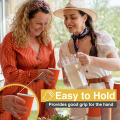 Unleashed - 9 Oz. Orange Paper Cups - 100 Ct.