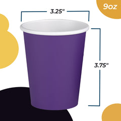 Unleashed - 9 Oz. Purple Paper Cups - 100 Ct.