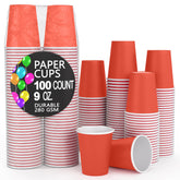 Unleashed - 9 Oz. Red Paper Cups - 100 Ct.