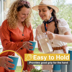 Unleashed - 9 Oz. Turquiose Paper Cups - 100 Ct.