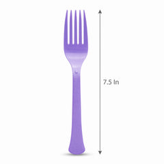 Vibrant Purple Plastic Forks - 50 Count