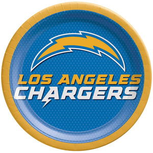 Los Angeles Chargers 9" Round Paper Plates