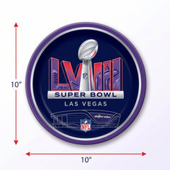 Super Bowl LVIII 10" Round Paper Plates