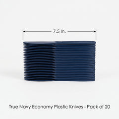Navy Blue Plastic Knives - 7.5 In. | 20 Count