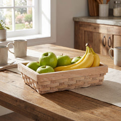 Elegant White Wicker Guest Towel Caddy