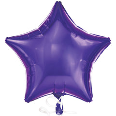 Purple Star Metallic Foil Balloon - 18 Inch