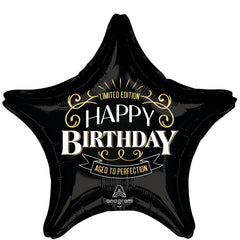 "Happy Birthday" Star Foil Balloon - Metallic Edition