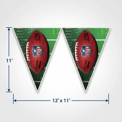 NFL Drive Pennant Banner - 12-Foot Football Party Decoration