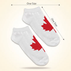 Canada Day Maple Leaf No Show Ankle Socks