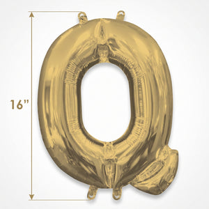 Metallic Gold Letter "Q" Foil Balloon