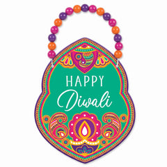 "Happy Diwali" Beaded Hanging Sign Decoration