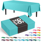 Premium Aqua Blue Plastic Table Cover | Case of 96