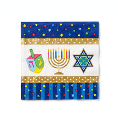 Hanukkah Celebration Luncheon Napkins - 6.5 In. x 6.5 In.