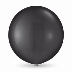 Elegant Black Latex Balloons - 24" (4 Pack)